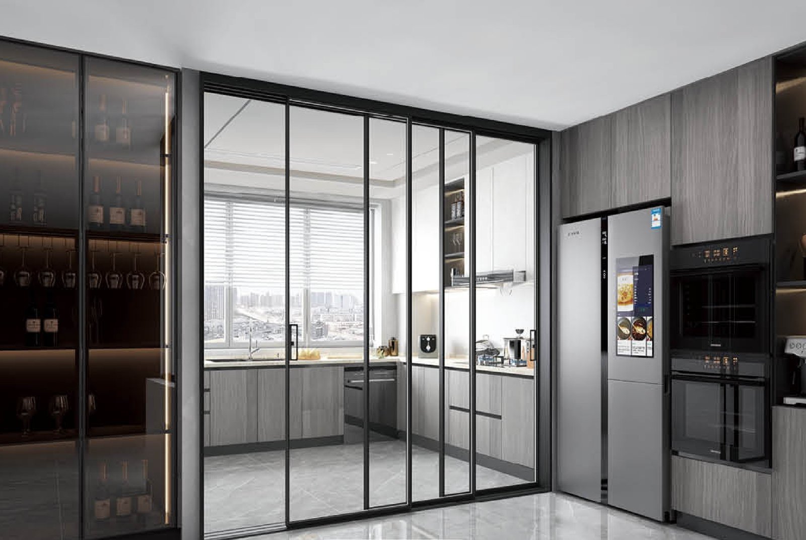 Panoramic fixed glazing installed across a modern house elevation